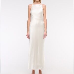 Abercrombie & Fitch Cream Backless Dress